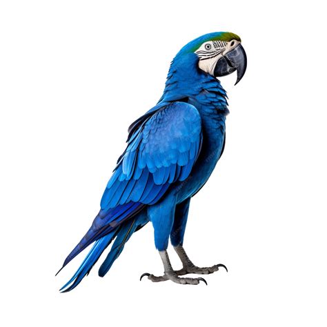 Premium AI Image | side view full body of hyacinth macaw bird standing ...
