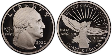 2022-S 25C Maya Angelou-Silver, DCAM (Proof) American Women Quarters ...