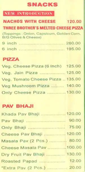 Menu at Bharat Juice & Snacks, Mumbai