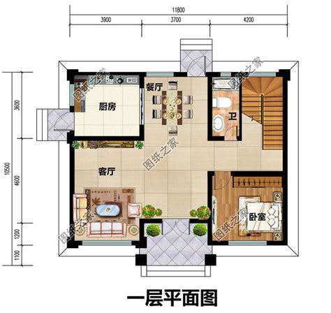 农村一层90平方米住房图，这样的建造成本低，有宅基地就能盖_盖房知识_图纸之家