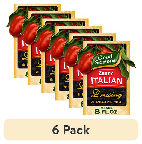 (6 pack) Good Seasons Zesty Italian Dressing & Recipe Seasoning Mix, 0. ...