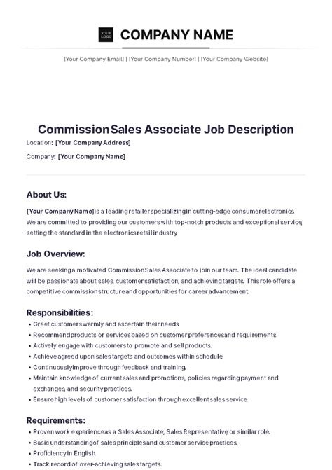Macy's Retail Commission Sales Associate Job Description at Kathleen Campion blog