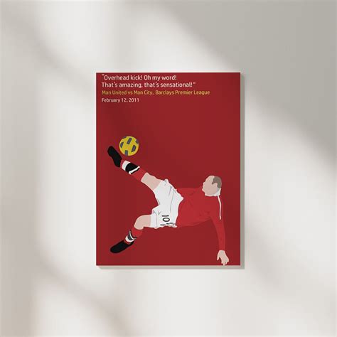 Wayne Rooney Iconic Moment MUN | Football Poster – The Artflex
