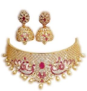 ssj Alloy Gold-plated Gold Jewellery Set Price in India - Buy ssj Alloy ...