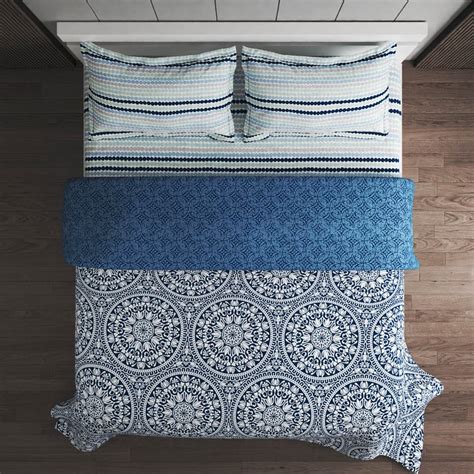 Buy Chime Sterling Cotton 4Pcs Printed Double Bed-In-A-Bag Set from ...