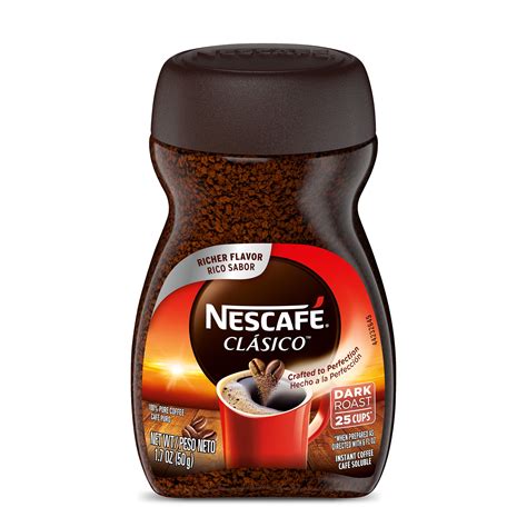 NESCAFÉ CLÁSICO, , Dark Roast, Instant Coffee, 1 Jar (1.7 Oz) - Walmart.com