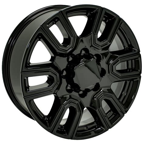 20-inch Black Rims fit GMC Sierra 2500-3500 - CV96 20x8.5 Replica ...