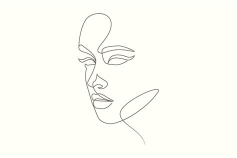 One Line Art Woman Drawing Single Linear Illustration par subujayd ...