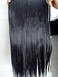 Ambition 24 Inch 5 Clips Straight Hair Extension(Black) : Amazon.in: Beauty