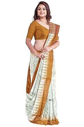 Buy NUAPATANAPATA Odisha Handloom sambalpuri tussar ghicha silk ...