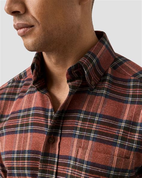 Plaid Check Flannel Shirt - Eton