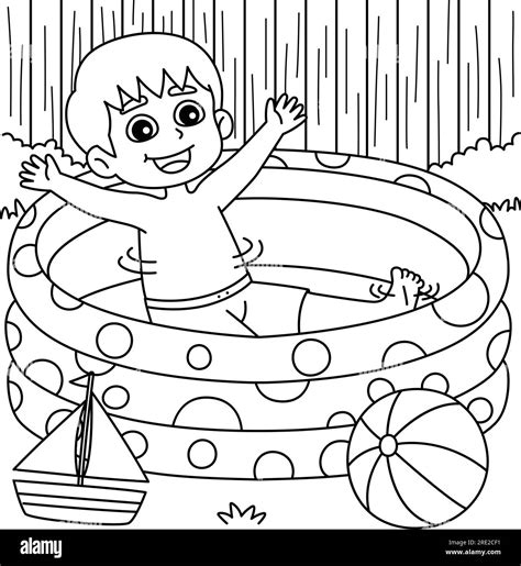 Boy Swimming Coloring Pages