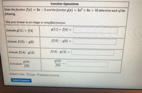Image result for Operations with Functions Using a Table