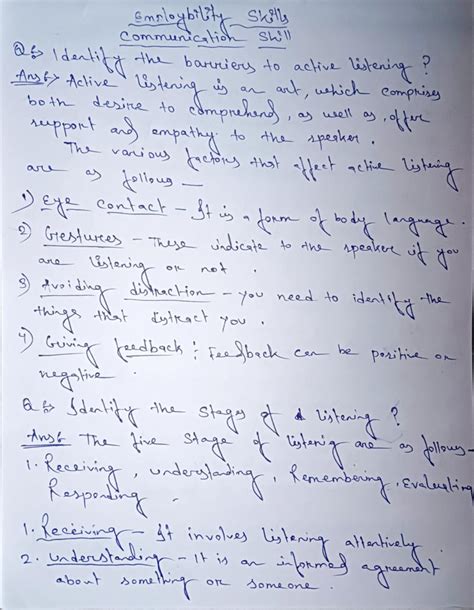 Communication skill and Self management skill - Employbility Skills ...