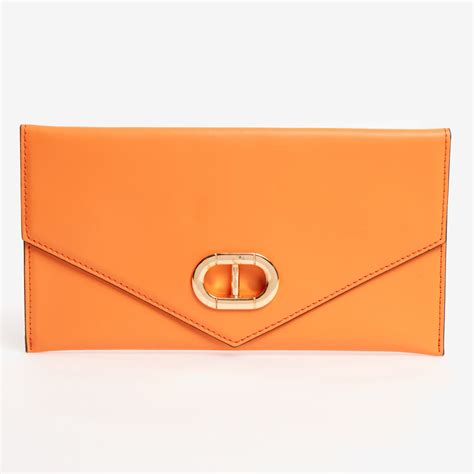 Orange Leather Envelope Handbag - TK Maxx UK