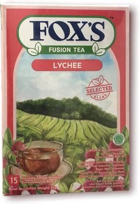 FOX'S Fusion Lychee Flavoured Black Tea 15 Enveloped Tea Bags 25g Black ...