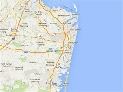 Jersey Shore Beach Map