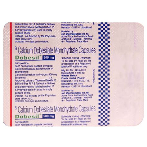 Dobesil 500 Capsule | Uses, Side Effects, Price | Apollo Pharmacy