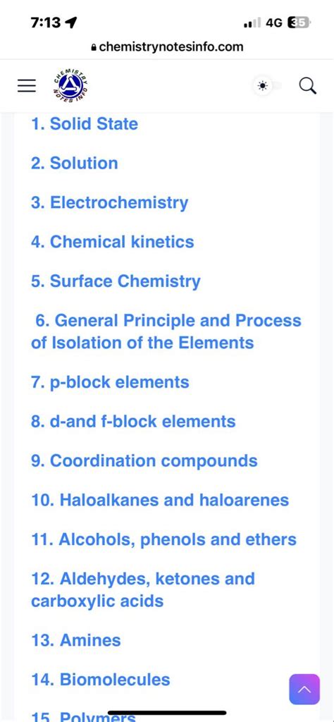 Image result for Class 12th Chemistry Notes