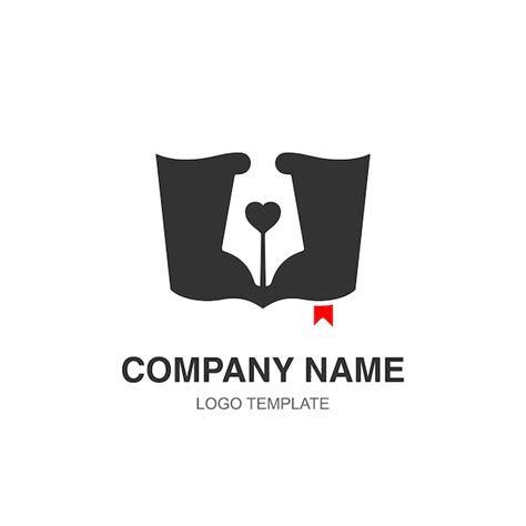 Tintenstift und offenes Buch mit roter Buchregisterkarte Vorlage für ...