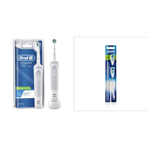 Oral-B Vitality 100 White Criss Cross Electric Rechargeable Adult ...