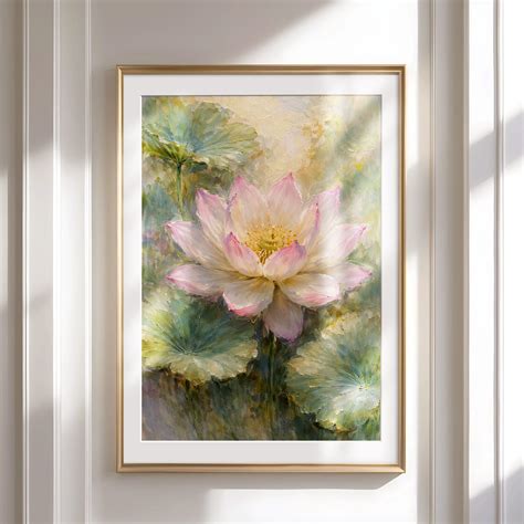 Lotus Flower Canvas Art for Bedroom | Rustic Charm | Rustic Charm