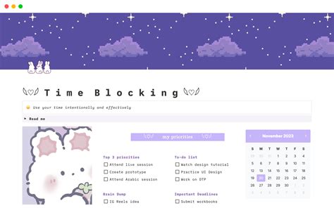 Image result for Notion Time Management