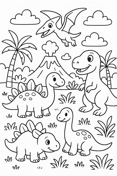 Dino Coloring Pages For Boys