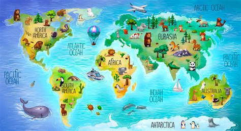 World Map Clear Image for Kids 的图像结果