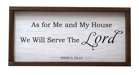 Buy Wood Rustic Wall Sign Decor with Inspirational Quotes-As for Me and ...