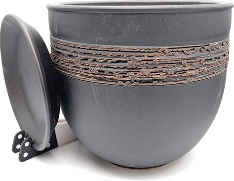 Amazon.com: Sun Cakes Glazed Terracotta Flower Pot with Saucer Round ...