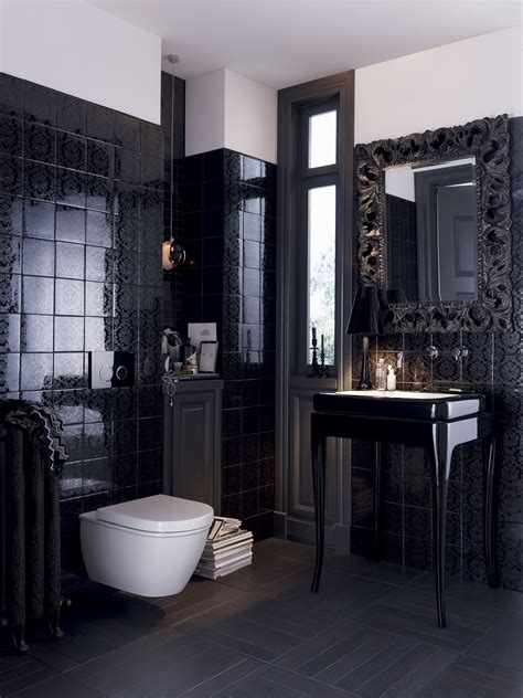 Bring Sophistication And Drama To Your Bathroom With Black Tile - Home ...
