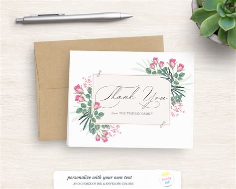 Personalized Thank You Note Cards Wedding Thank You Notes | Etsy