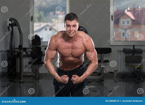 Bodybuilder Performing Most Muscular Pose Stock Image - Image of ...