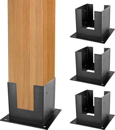 ORIGLE 6x6 Post Base, 6x6 Post Bracket 4PCS, Inner Size 5.6x5.6 inch ...