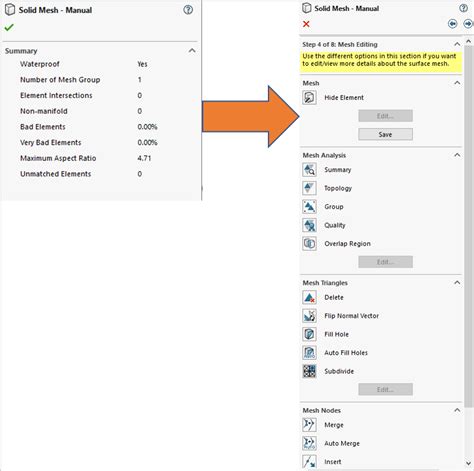 Image result for SolidWorks Mixed Mesh Shell Solid