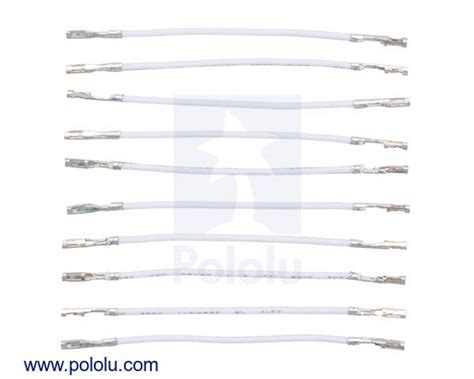 Wires with Pre-Crimped Terminals 10-Pack F-F 2" White – MG Super Labs