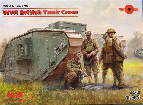 ICM 35708 WWI British Tank Crew - Dutchmodelshop.nl