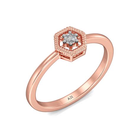 Joyalukkas 18k (750) Rose Gold and Diamond Ring for Girls : Amazon.in ...