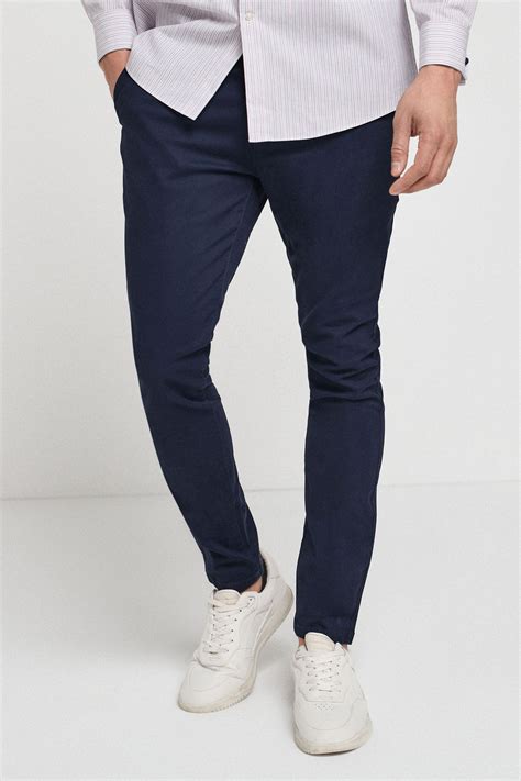 Buy Skinny Fit Stretch Chinos Trousers from Next Ireland