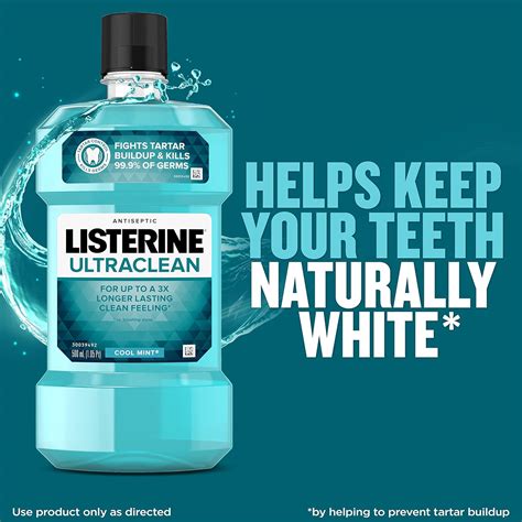 Listerine Ultraclean – Enjuague bucal antiséptico para gingivitis placa ...