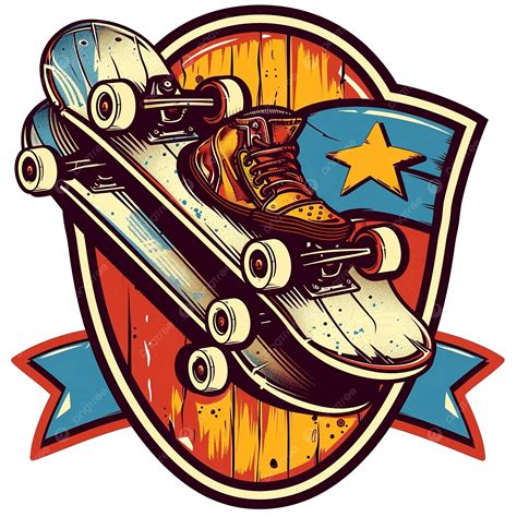 Skateboarding Sport Club Badge Vector Illustration, Skateboard, Skate ...