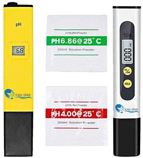 OCEAN STAR Portable Digital Lcd pH Meter and TDS Meter (0~9990ppm ...