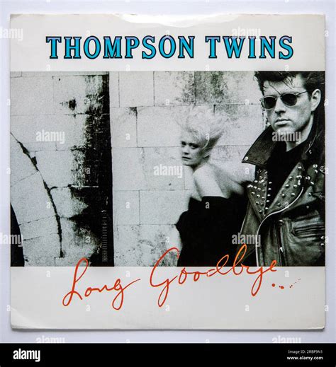 Picture cover of the seven inch single version of Long Goodbye by the Thompson Twins, which was ...