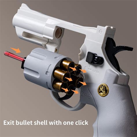 Buy Revolver toy, Can Fire Soft Foam Refill Bullets,Water Gel Beads ...