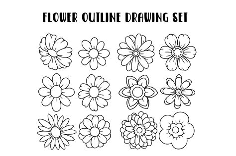 Flower Outline Coloring Page
