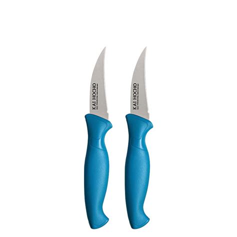 Buy Kai Stainless Steel Peeling Knife Set, 2 Pieces, Blue Online at Low ...