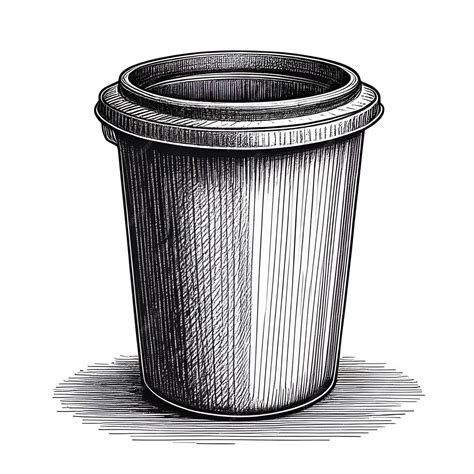 Premium Vector | Trash can vector monochrome sketch drawing black and ...
