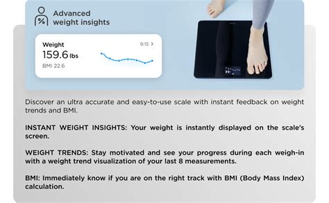Withings Body - Digital Wi-Fi Smart Scale with Automatic Smartphone App ...