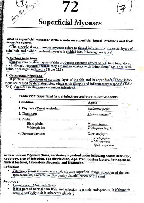 Superficial mycoses - Disease Biology and Microbiology - Studocu